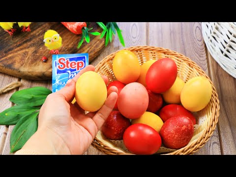 Nešto novo i prelepo! Farbanje jaja za Uskrs sa step sokovima za čas! Easter eggs.