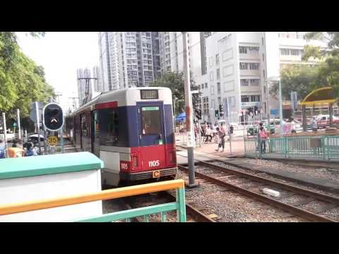 MTR Light Rail 1092+1105 departing Tin Shui P2