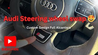 Audi steering wheel swap / upgrade