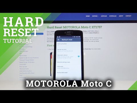 Factory Reset MOTOROLA Moto C - Delete All Content & Settings