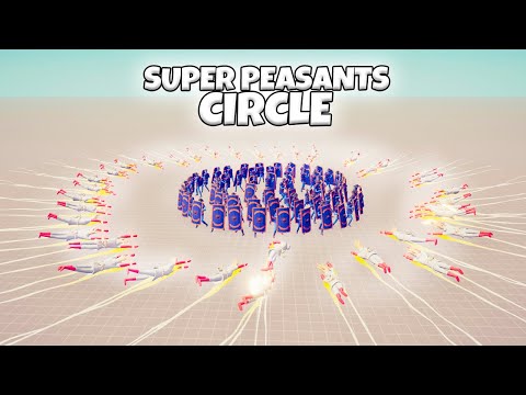 SUPER PEASANTS CIRCLE VS EVERY FACTION | TABS GAMEPLAY