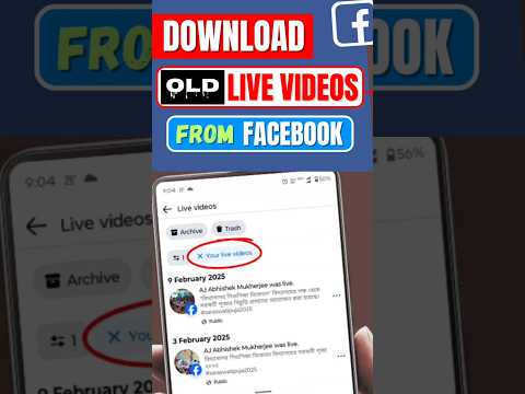 How To Download Your Old Live Videos On Facebook #facebook #shorts