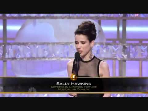 Sally Hawkins winning Golden Globe 2009