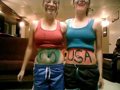 USA twins reaction to wambach and krieger's game winning goals
