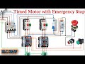 How To Connection Timed Motor With Emergency Stop Wiring Diagram