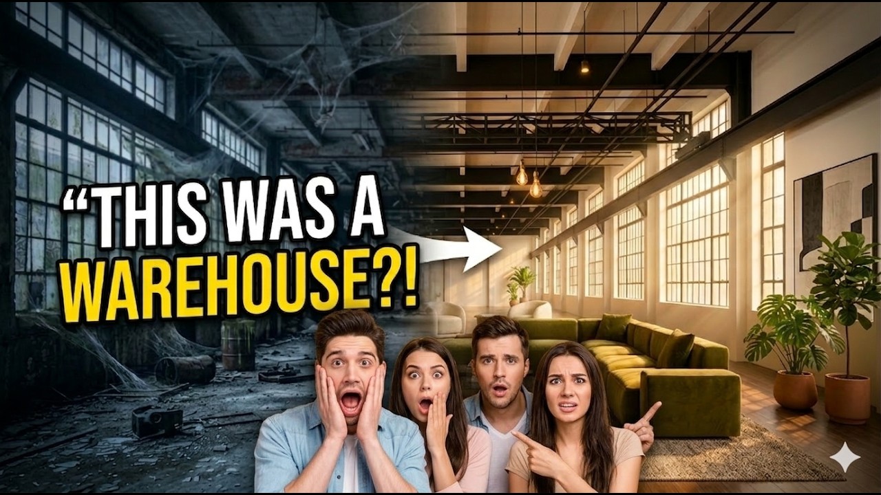 From Abandoned Warehouse to Luxury Dream Loft ✨🏙️ | Cinematic AI Transformation. #viral #viralvideo