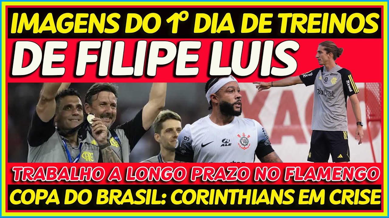 IMAGENS DO 1º DIA DE TREINOS DE FILIPE LUIS NO FLAMENGO | PEDRO DE VOLTA |  CORINTHIANS EM CRISE E+