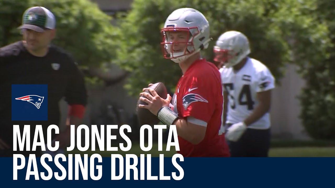 Mac Jones throwing to James White, DeVante Parker and other Patriots receivers at first day of OTAs