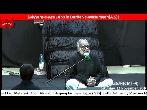 Livestream-Night of 13th Safar 1438 from Darbar-e-Masumeen.