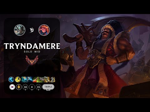 Tryndamere Mid vs Zoe - KR Grandmaster Patch 12.21