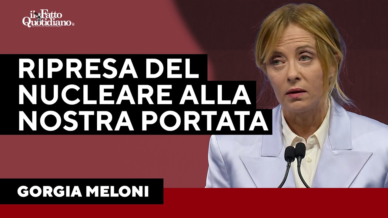 Meloni rilancia il nucleare: "Alla nostra portata". E parla di piccoli reattori