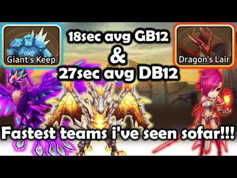 WORLD RECORD?! 18 sec avg GB12 & 27 sec avg DB12!!! Team Showcase - Summoners war