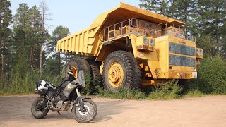 Yamaha Tenere 700 next to Belaz Monster Truck - Trip Update