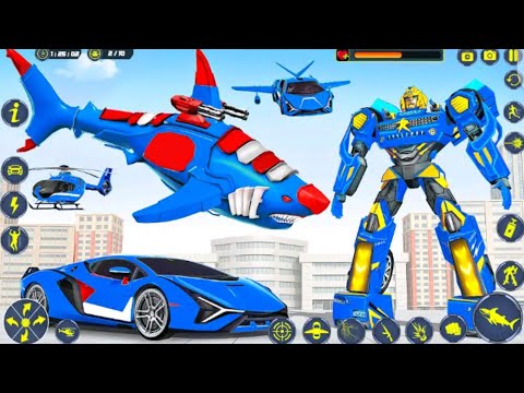 SHARK ROBOT CAR TRANSFORMATION GAME PART#1...