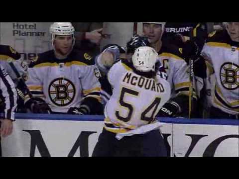 2/13/2010 FIGHT! Boston Bruins Adam McQuaid and Florida Panthers Victor Oreskovich