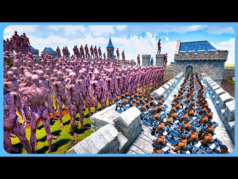 The force of 500,000 Titans vs Humanity's Fortress - Ultimate Epic Battle Simulator 2 UEBS 2 (4K)