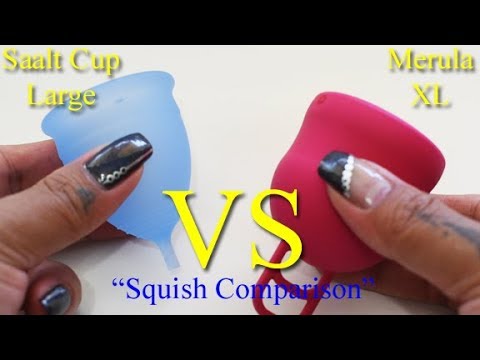 Saalt Cup Lg vs Merula XL "Squish" - Menstrual Cups