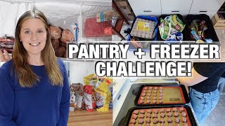 ULTIMATE PANTRY & FREEZER CHALLENGE! | CREATIVE MEAL IDEAS | FOOD ORGANIZATION
