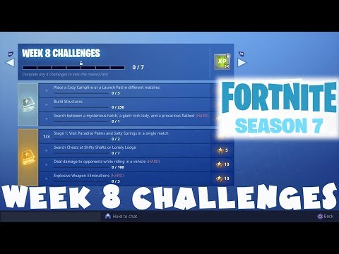 (Chapter 1) ALL Week 8 Challenges Guide - Fortnite Battle Royale Season 7 (2019)