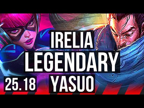 IRELIA vs YASUO (TOP) | 6 solo kills, Legendary | KR Master | 25.18