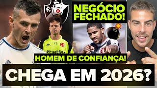 PLANTÃO URGENTE NO VASCO! ANDRÉS CUBAS PLANEJA 2026! VOLANTE GANHA MORAL! LÉO JACÓ NÃO FICA!