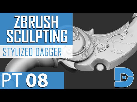 How to Sculpt in Zbrush 2020 Stylized Dagger PT. 8