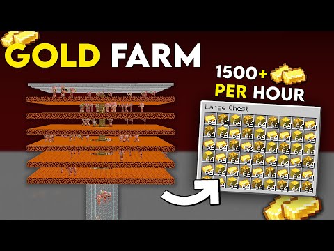 Easy Gold Farm Minecraft Java 1.21.11 | 1500+ Gold Ingots/Hour!