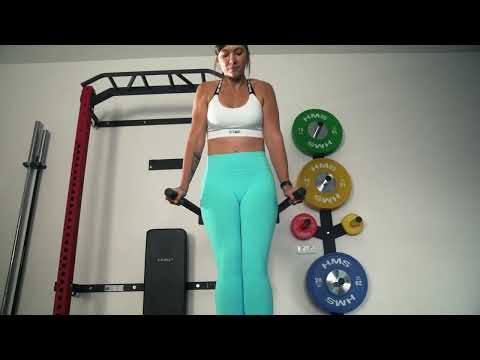 Multifunkční posilovací stojan - Power Rack HMS KLT22 červený