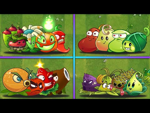 4 Team Best Random Plants Battlez - Who Will Win? - PvZ 2 Team Plants vs Team Plants