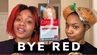 Color Oops on Natural Hair! How to Remove Color without Bleach! | Purp By The Curl