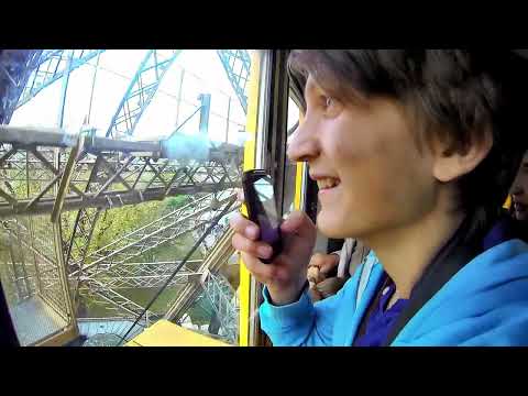 Paris Eiffel Tower Elevator Ride to the Top