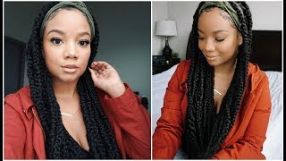 Jumbo BOX BRAIDS ANYONE can Do! | VACATION &amp; WATER FRIENDLY HAIR