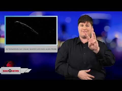Astronomers say cigar-shaped UFO was alien probe (ASL - 11.6.18)