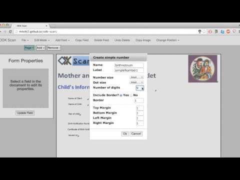 ODK Scan Form Designer Tutorial - Video 6: Adding a Number