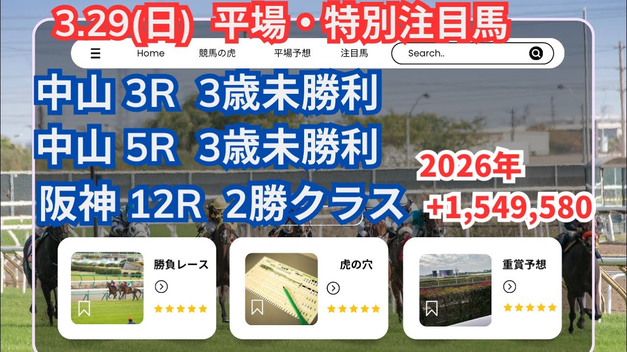 【 3月29日 (日)  注目馬 】【高松宮記念】 いい1ヶ月でした。