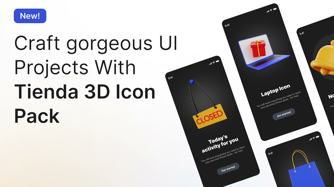 Best Free 3D Icon Pack for E-commerce Stores | Tienda | Iqonic Design
