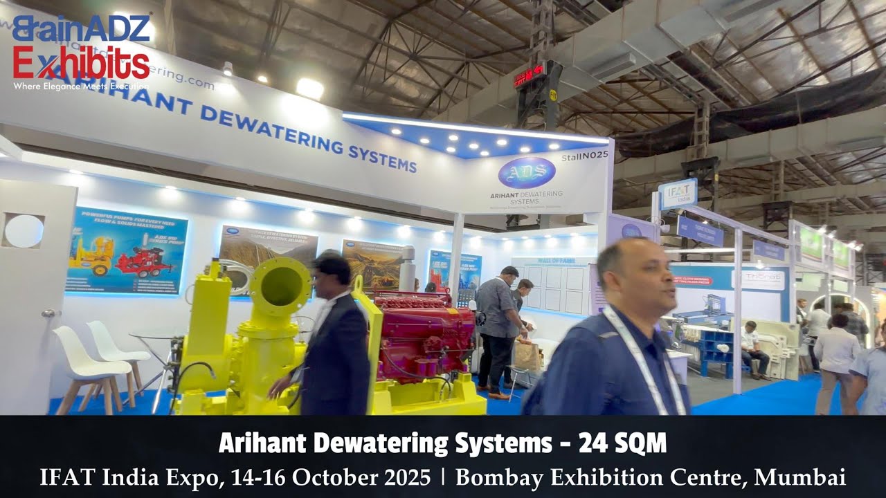 Arihant Dewatering Systems at IFAT India Expo 2025 – Designed & Built by BrainADZ Exhibits