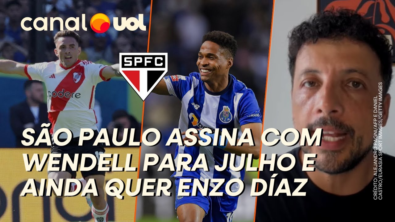 SÃO PAULO ASSINA PRÉ-CONTRATO COM WENDELL E VAI USAR ENZO DÍAZ PARA PRESSIONAR PORTO POR LIBERAÇÃO