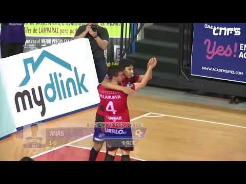 Gol Anás (1-0) Ríos Renovables Zaragoza - Santiago Futsal. J25, 1Div. LNFS
