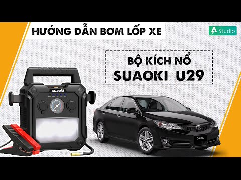 Hướng dẫn bơm lốp ô tô bằng bộ kích nổ động cơ Suaoki U29
