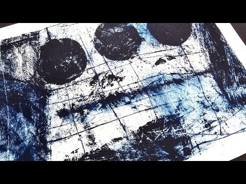 06. Mono-print, monochrome oil paint. 