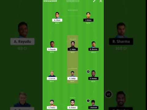 Dream 11 ipl 2020|csk vs mi|today ipl match dream 11 teams|points table|chennai super kings players