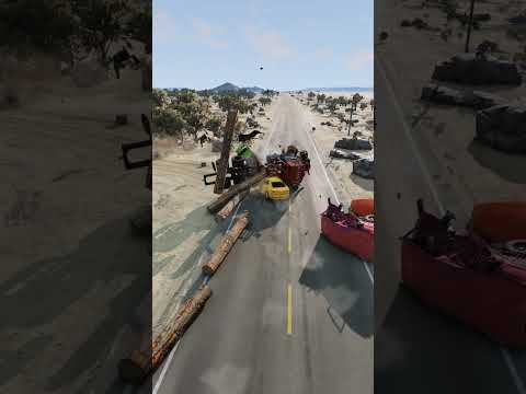 Realistic Highway Car Crashes #154 | BeamNG.Drive