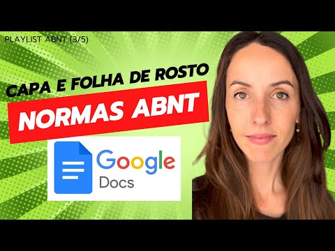 Capa e Contracapa ABNT - Google Docs (Válido 2026)