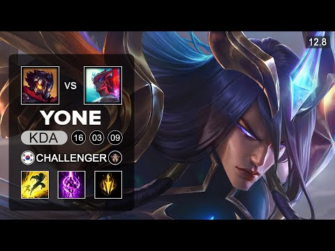 Yone vs Viktor Mid - KR Challenger - Patch 12.8 Season 12