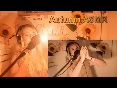 ASMR AUTUMN Role Play | Instagram Autumn Vibe Photoshoot.Tapping, Crunching Leaves, Eating, candles