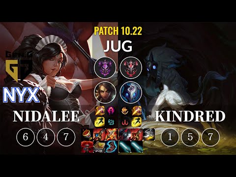 GEN Nyx Nidalee vs Kindred Jungle - KR Patch 10.22