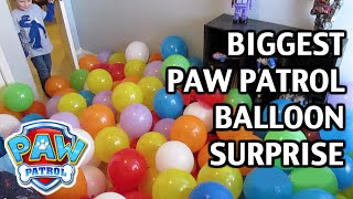 BIGGEST PAW PATROL Balloon SURPRISE Ever! with Paw Patrol Toys & Surprise Toys "a Paw Patrol Parody"