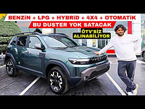 YOK SATACAK ARAÇ YENİ RENAULT DUSTER BENZİN + LPG + HYBRİD + 4X4 + OTOMATİK + ÖTVSİZDE ALINABİLECEK