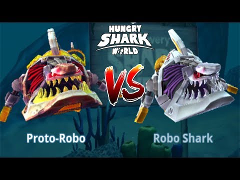 Hungry Shark World - PROTO ROBO VS ROBO SHARK | Android Gameplay [FHD]